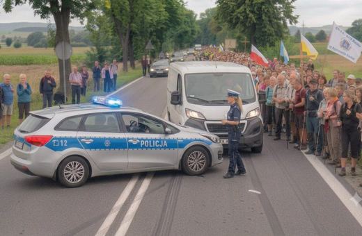 Kierowca na haju prawie wjechał w pielgrzymów