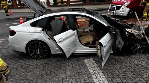 Spaliło się sportowe BMW
