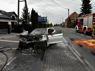 Spaliło się sportowe BMW