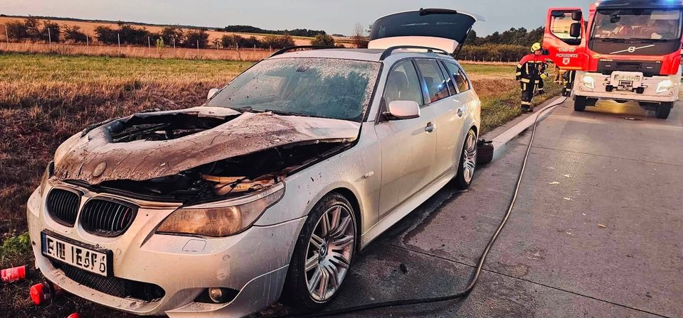 Znowu auto poszło z dymem
